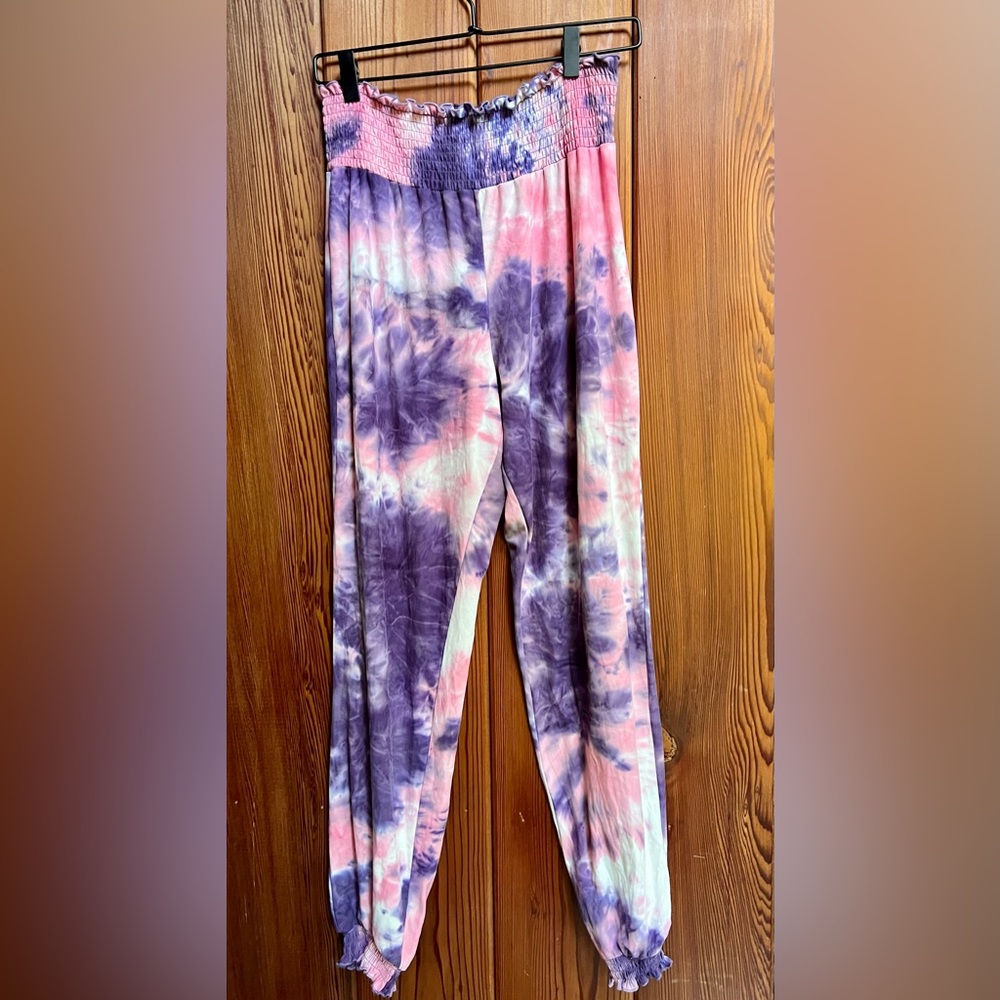 Derek ❤️ Heart Tie Dye loungewear soft lounge pants size L
